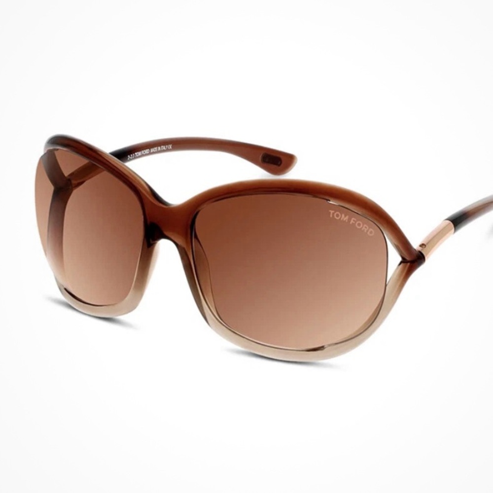 Tom Ford Brown Gradient Jennifer Oversized Sunglasses